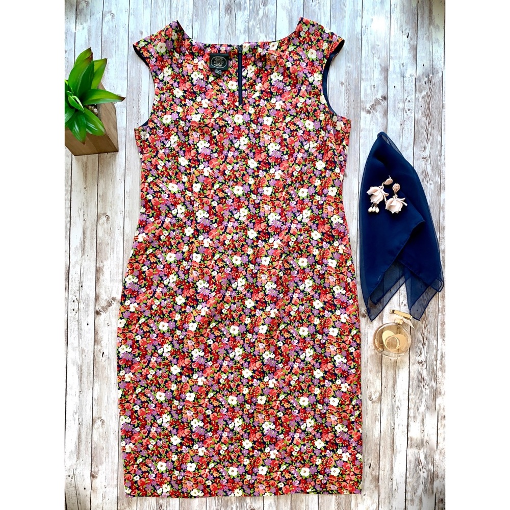 Laura Ashley silk floral sleeveless dress
